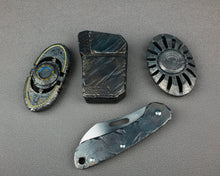 Load image into Gallery viewer, Time honored sculpture-Folding knife with rock texture and titanium alloy handle