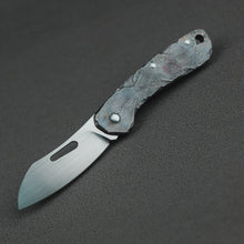 Load image into Gallery viewer, Time honored sculpture-Folding knife with rock texture and titanium alloy handle