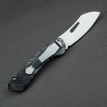 Load image into Gallery viewer, Time honored sculpture-Folding knife with rock texture and titanium alloy handle