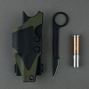 Handmade EDC Bastinelli Picoeur and Fenix 15th flashlight Quick-pull Kydex Sheath Waist Clip Toolkit Flashlight Sheath