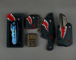 Manually Customized Kydex Shark-version Lighter-case Set